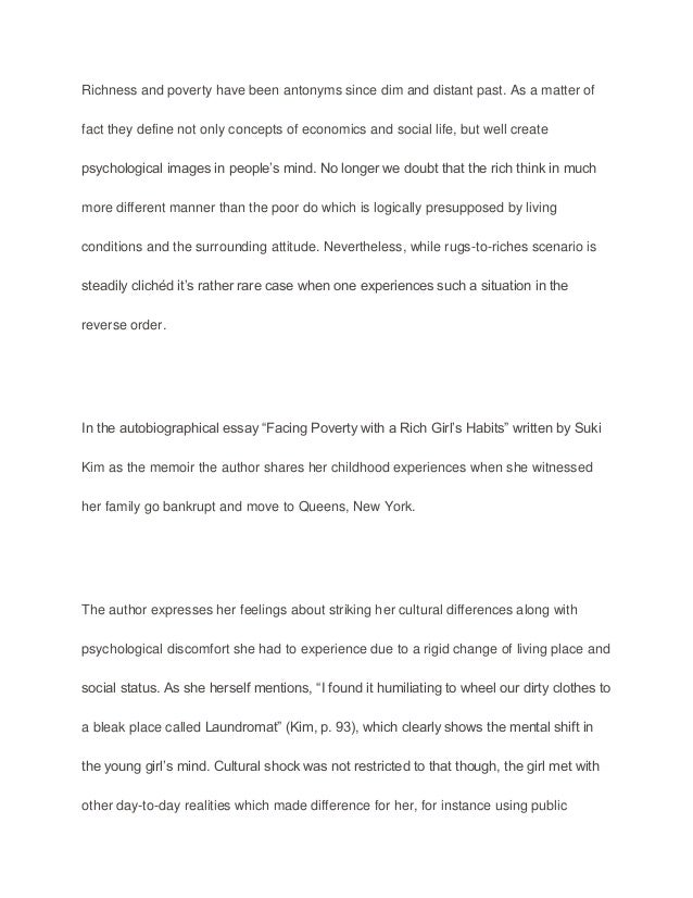 life of poor people-essay similarities and differences between rich and poor